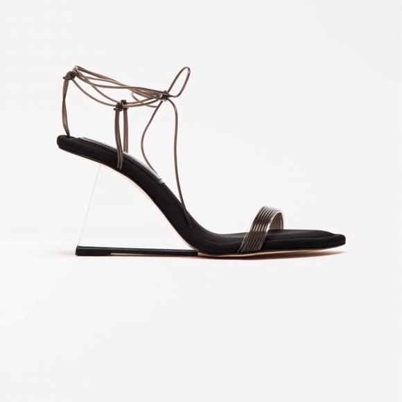 Good American Cinder-f*cking rella Wedge Black size 5 - Picture 4 of 8